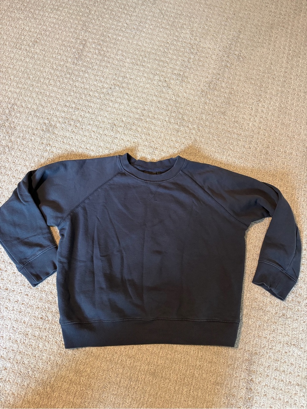 Navy crewneck sweatshirt